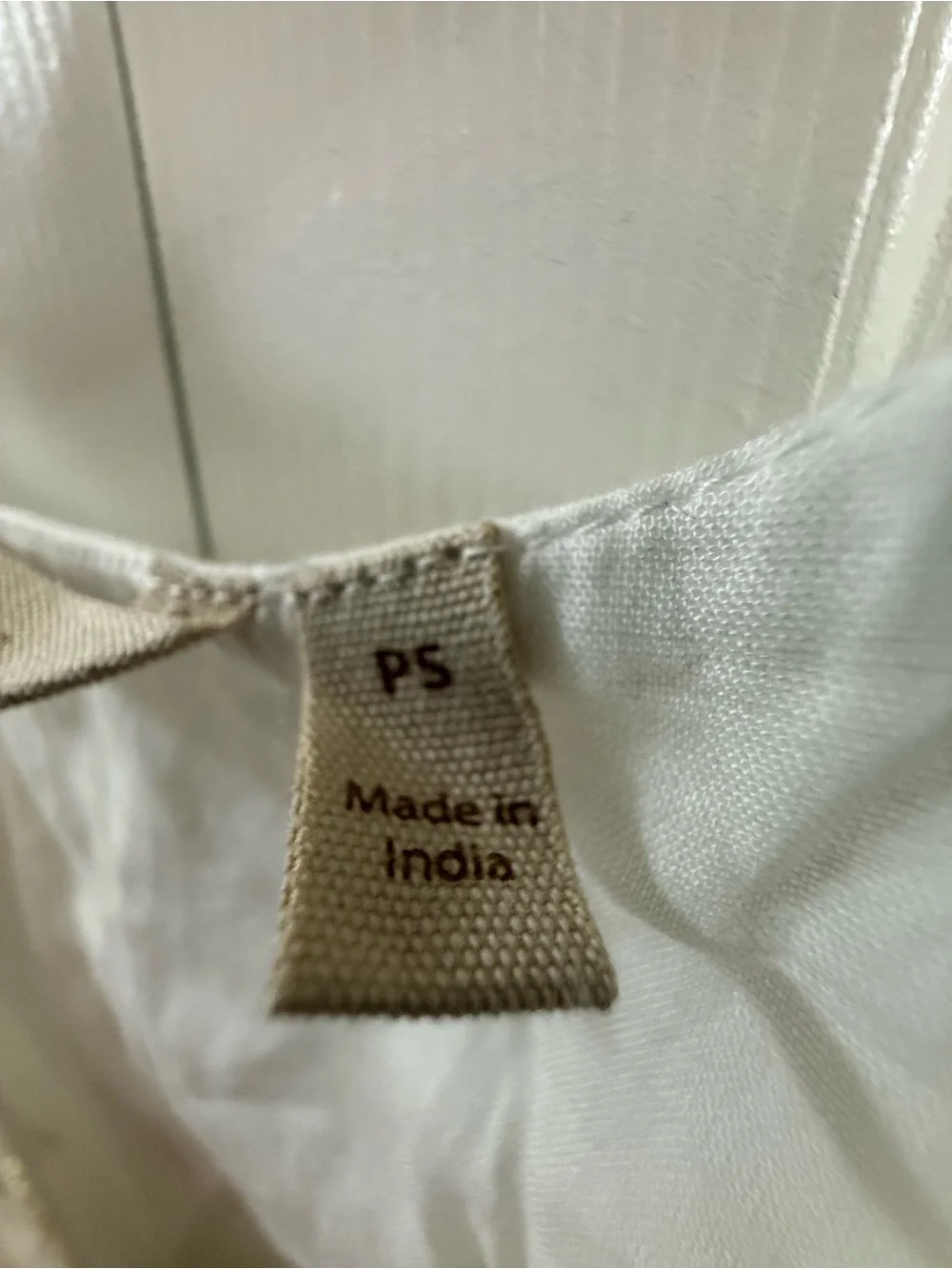 Soft Surroundings PS Petite Small White Gold Embroidered Cotton Midi Dress Boho